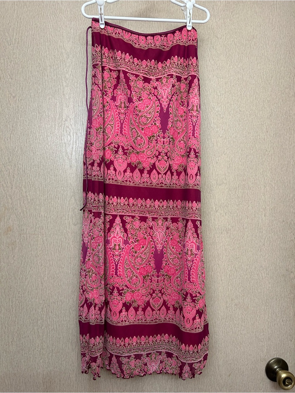 Xhilaration Vintage Y2K Pink Mesh Maxi Skirt - Size L 10/12